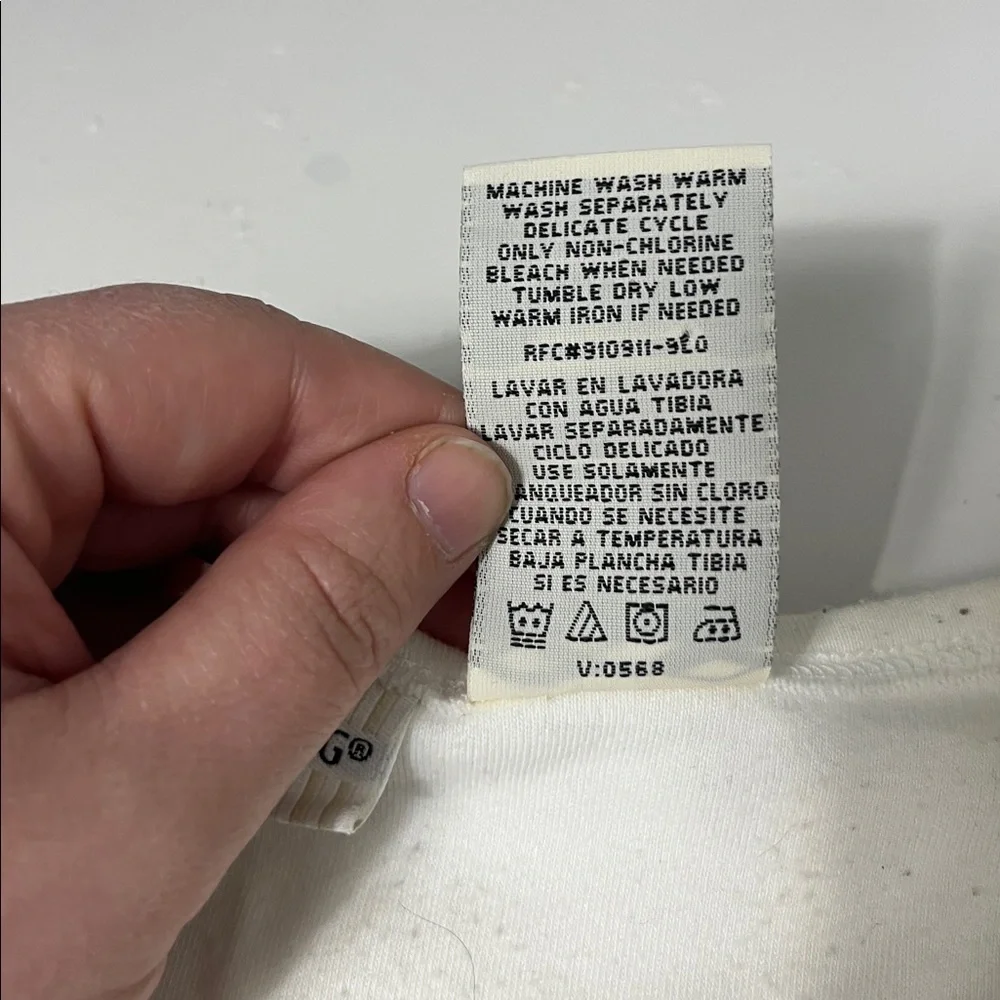 Vintage White Stag XL White Lime Green Embroidered Floral Sleeveless Tank Top - Picture 7 of 7